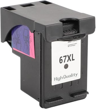 Druckertintenpatrone, Ersatzpatrone für 67XL, für Deskjet 2855e 1210 1212 1215 1255 2300 2330 2332 2700 2710 2710e 2720, Deskjet Plus 4110 4110e 4120 4120e 4121 Drucker (Black)