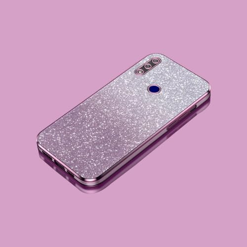 PAIXIKYZ Kompatibel mit Honor 9X | Elektroplattierte Transparente TPU + Glitzerpapier Weiche Handyhülle