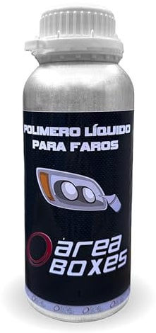 AREABOXES Kit Restauración De Faros De Coche con POLIMERO Liquido. Fácil Y Rápido, Kit Polímero Completo, Todo Lo Necesario para Restaurar Los Faros Completamente A Nuevos. (Solo)