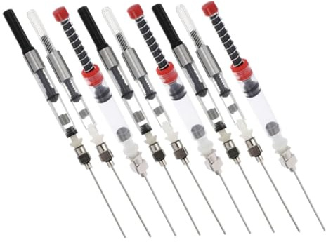 STOBOK 9 Stück Tintenkonverter Edelstahl Kunststoff Kompatibel Mit 3,4mm Und 2,6mm Füllfederhaltern Vakuum Tintensystem Für Nachfüllbare Füller