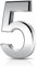 3 Inches Door Numbers Silver Self Adhesive 3D Mailbox Number Waterproof House Door Numbers Street Number Stickers for House Mailbox Apartment Hotel Courtyard Cafe (5)