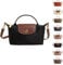 eganten Mini-Umhängetasche in Farbblockoptik für Damen, quadratische Handtasche in Volltonfarbe mit verstellbarem Riemen, Schultertasche (Black,One Size)