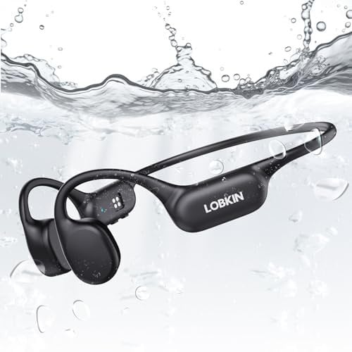 Cuffie Conduzione Ossea,Auricolari Subacquee per IPX8 Impermeabili,Auricolari Conduzione Ossea Bluetooth 5.4 Piscina Nuoto,Built-in MP3 32G Memoria Cuffie Nuoto per il Surf, Nuoto, Corsa, Ciclismo