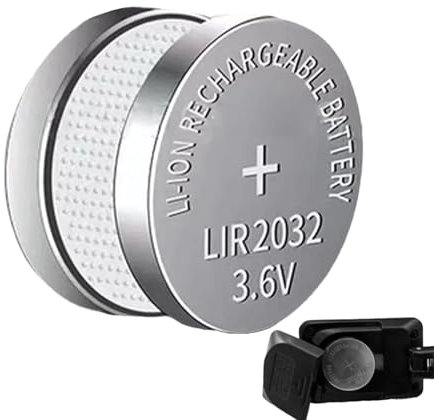Piles bouton - LIR2032 - Piles rechargeables ioniques 3,6 V - 2 piles plates - 40 mAh - Charge de 1 à 1,5 h - Pour jouets électroniques et petits appareils électroniques avec tension stable