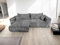 Generisch Ecksofa Berlin 255x160 Cord mit schlaffunktion und bettkasten (Hellgrau, POSO 110, Links)