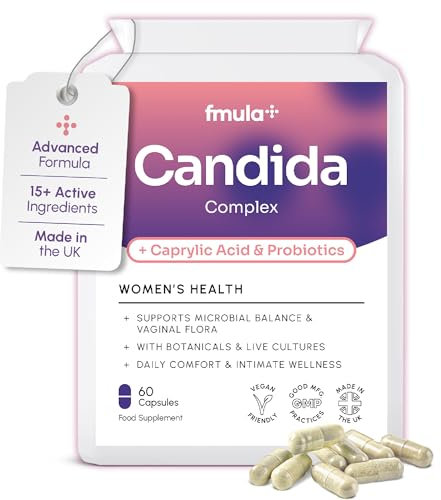 Candida Support Supplement | Powerful Yeast Balance & Vaginal Probiotics for Women Health | Candida Cleanse for Thrush and Yeast Infections with Live Bacteria & Botanical Extracts | Vegan Capsules