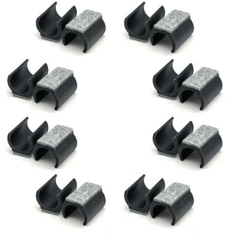 Filzgleiter für Freischwinger Stühle, 16 Stück, Klemmschalengleiter Ø 24-25 mm, Möbelschutz