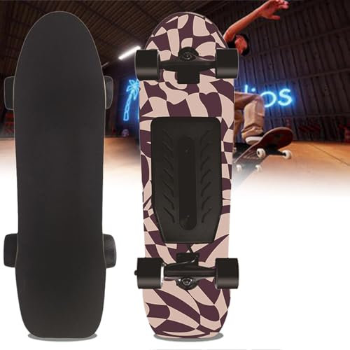 ExoticaBlend Elektro Longboard Skateboard mit PU-Rad, 170W Motor, Elektrisches LongboardMaximale Belastung 150KG, Wasserdicht, Stoßdämpfend Longboard für Jugendliche Erwachsene,F
