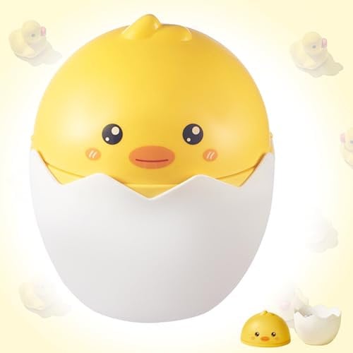 FISH DRAGATE mini cubo de basura de escritorio con tapa,papelera escritorio pato amarillo, papelera sobremesa,lindo lata de basura para oficina, escritorio, habitación infantil, cocina, baño