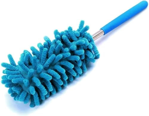 PARENCE.- Plumeau Microfibre Télescopique – Manche Extensible 25 à 75 cm | Tête Détachable Lavable | Attrape-Poussière pour Meubles, Voitures, Étagères | Nettoyage Antistatique