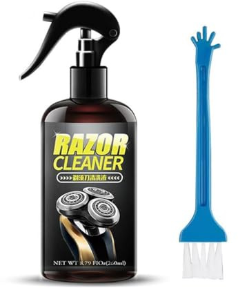 Universal Efficient Electric Razor Cleaner Spray, Electric Shaver Cleaning Solution, Razor Head Cleaner with Brush for Cleaning, Lubricating, And Rust Prevention