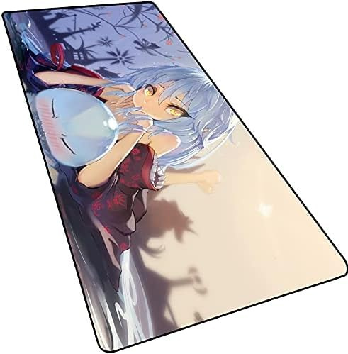 Gaming Mouse Pad Anime That Time I Got Reincarnated As A Slime Large Mouse Pad Non-Slip Rubber Base Keyboard Pad with Stitched Edges 600x300x3mm