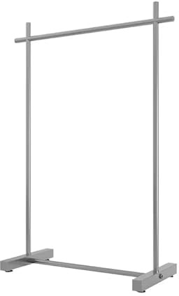 Deconation Portant à Vêtements Industriel Métallique Argenté - 120 X 40 X H 150 Cm