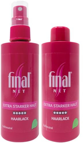 Final NET Mehr Volumen - Ansatzspray mit extra starkem Halt, Volumen Spray, Haarspray für alle Haartypen, Haarauffüller Spray, Haarspray unparfümiert, Haarpflege Set - 125 ml + 125 ml Austauschflasche