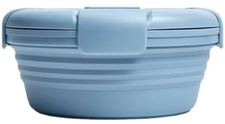 Tuesoa Silicone Folding Lunch Box, Portable Retractable Bowl for Travel,Instant Noodles Storage,Outdoor Picnic Food Container A
