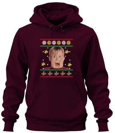 Kevin Allein Zuhause Ugly Christmas Sweater Weihnachten Unisex Hoodie Kapuzenpullover