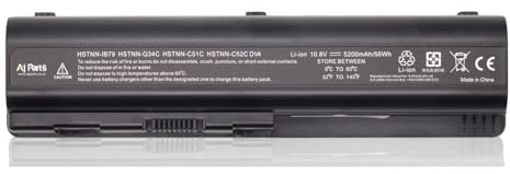 HSTNN-C52C HSTNN-Q34C 10.8 V 5200 mAh 56 Wh Laptop Battery for HP Pavilion DV4-1551DX, DV4-1435DX, DV4-1465DX | 6-Cell Li-ion Replacement Battery Compatible PN: KS527AA, HSTNN-C51C,HSTNN-C52C