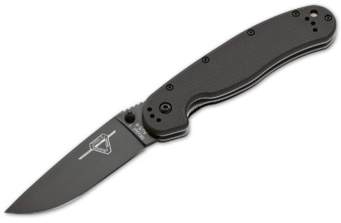 Ontario Unisex – Erwachsene Messer Rat Folder Black 9 cm Taschenmesser, schwarz, 21,9 cm