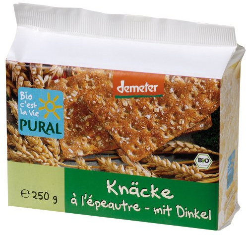 Pural Knäcke Dinkel - 250 g Bio, demeter, vegan