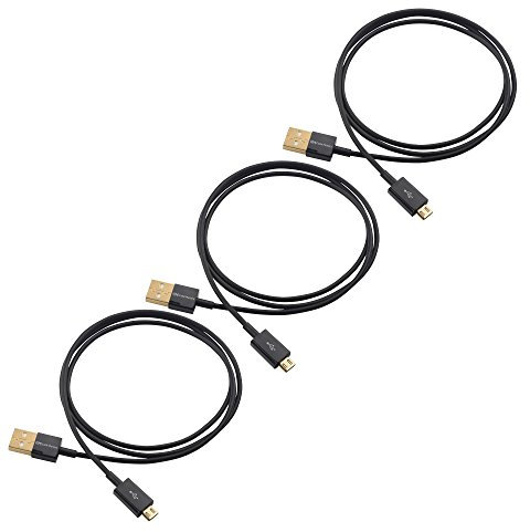 Cable Matters 3-Pack USB to Micro USB Cable (Micro USB to USB 2.0 Cable/Micro USB Charging Cable) in Black 1m