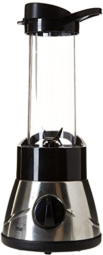 Mia BL 7591 Edelstahl Smoothie Maker, 4 Stufen Drehregler Trinkbecher, 4 flügeliges Edelstahlmesser, Spülmaschinen geeignet, Fassungsvermögen, 400 W, 500 ml