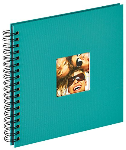 walther design Fotoalbum petrolgrün 26 x 25 cm Spiralalbum mit Cover-Ausstanzung, Fun SA-108-K
