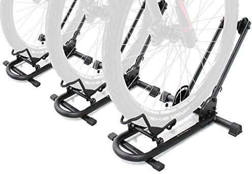 BIKEHAND Bicycle Floor Type Parking Rack Stand - for Mountain and Road Bike Indoor Outdoor Garage Storage Pack of 3