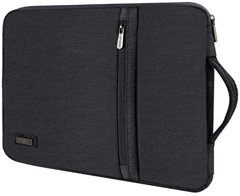 LONMEN 14 Zoll Wasserdicht Laptop Sleeve Hülle Tasche Laptophülle Notebook mit Griff für 14 HP Stream 14/2017 Lenovo ThinkPad X1 Yoga / 14 ThinkPad A475 Laptop, Dunkelgrau