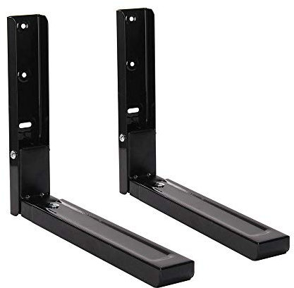 HH Home Hut 2 X Microwave Wall Mounting Holder Brackets With Extendable Arms 40kg Black