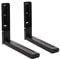 HH Home Hut 2 X Microwave Wall Mounting Holder Brackets With Extendable Arms 40kg Black