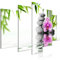 decomonkey Bilder Orchidee 200x100 cm 5 Teilig Leinwandbilder Bild auf Leinwand Wandbild Kunstdruck Wanddeko Wand Wohnzimmer Wanddekoration Deko Blumen Spa Zen