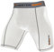 Meister MMA Short de Compression Rush avec Poche pour Coquille - Blanc - X-Grand (36-37)