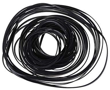 FXCO 50 Stück Band Maschine Gürtel 40 – 135 mm Universal Mix Kassette Band Maschine Gürtel verschiedene Riemen aus Gummi Flach für Recorder Walkman DVD Drive