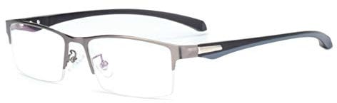 Lesebrille Progressive Multi-Fokus-Lesebrille, blockiert UV-Metallhalbrahmen weit und in der Nähe von zwei Verwendungszwecken für Damen und Herren