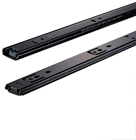 1 Paio,Metallo 2-Section Guide Scorrevoli,Cuscinetti a Sfera Montaggio Laterale Guide per Cassetto Mute,25kg/55lb,Include Viti,per Ripiano Porta-Tastiera (450mm(18inch))