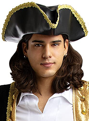 Funidelia | Kolonial Hut schwarz für Herren und Damen Korsar, Seeräuber - Farben: Bunt, Zubehör für Kostüm - Lustige Kostüme für Deine Partys