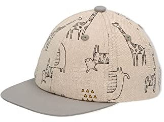 Sterntaler Basecap Safari - Jungen Baseball Cap aus Baumwollstoff mit Allover Druck - Sommer Cappy elastisch mit Gummizug - Sportive Baby und Kinder Schirmkappe, UV-Schutz 15, beige, Größe 51