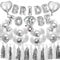 BLOOMWIN JGA Deko Frauen Silber Luftballons Set Junggesellenabschied Dekoration Accessoires Bride To Be Ballon Girlande Folienballons Quasten Konfetti Luftballons