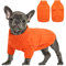 Queenmore Dackel Pullover Hundepullover Mittelgroße Hunde Wärme Hundepulli Strick Pullover Hund Strickmantel Mit Zopfmuster Für Französische Bulldogge Bulldog, Orange, M