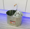 Cubo de metal de acero para fregona de 13 litros, grande, galvanizado, industrial, reforzado, grueso, resistente, para limpieza general de oficina y hogar