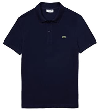Lacoste Herren Polo-Shirt Kurzarm PH4012, Männer Polo-Hemd,2 Knopf,Slim Fit,Blau,11