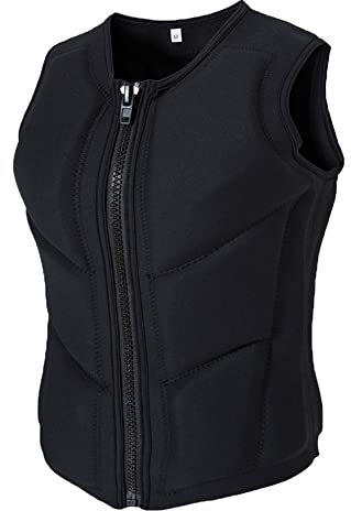Wakeboard Safety Prallschutzweste Schwarz Minimal Bulk Design (Color : B, Size : L)