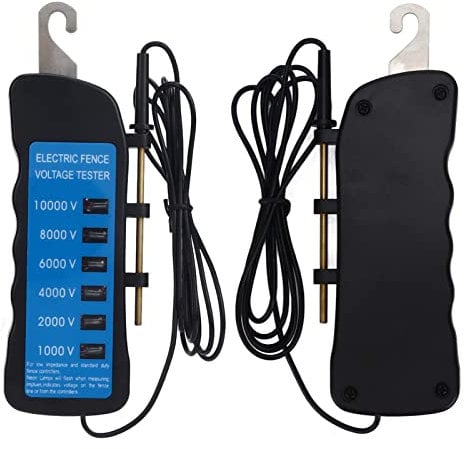 Elektrozaun Spannungsprüfer, 10000V Elektrischer Zaun Tester Spannung 6-Lampen Tester Zaun-Spannungsprüfer Wasserdichter Zaunprüfer Fehlerfinder für Farmen