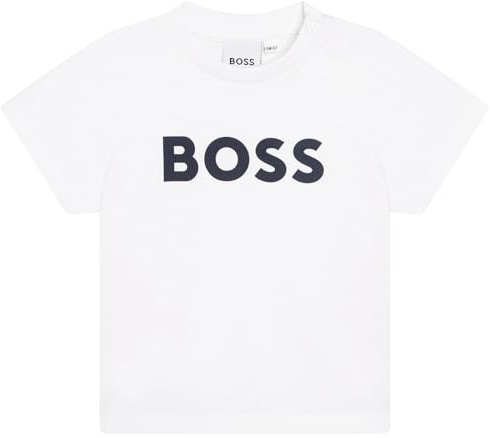 BOSS Kids Large Logo T-Shirt White 6 Months