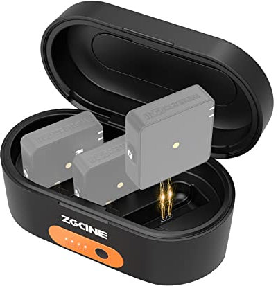 Wireless Charging Case Compatible with GO I/II Microphone ZG-R30 Wireless Microphone Charging Case 3-slot Charging Box Built-in Large Capacity Battery with Type-C Input USB-A Output Indicator Lights