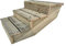 Arbor Garden Solutions decking step stringer kit, raised garden stairs (3 steps, 60cm width, rustic brown finish)