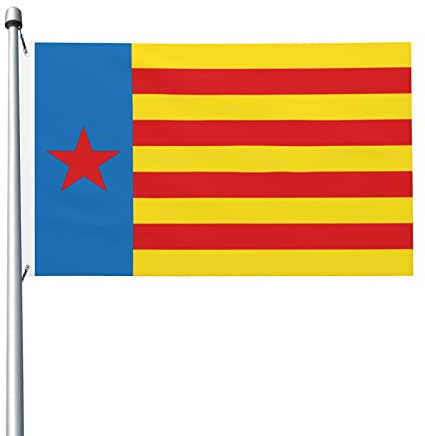 Senyera D'Esquerra Valenciana (1931) Banderas 3x5 pies Bandera de decoración al aire libre Bandera ligera Banderas de fiesta en casa Patio 3x5 Banderas