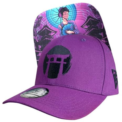 Capiche [99+ Designs] Lila Baseballkappe, Purple Geisha, Unisex Cap, Kappe Snapback Herren, Cap Mit Muster, Japanischer Stil, Geiko, Geigi, Kimono Traditionell, Torii Tor Frontlogo, Japanische Frau