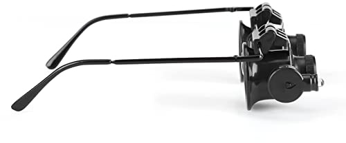 Lupenbrille mit Licht 20X Vergrößerungslupe mit LED-Licht Professionelle Uhrreparatur-Brille für Juwelier Uhrmacher Münzsammler