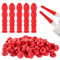 ZFKXGS 50 Pezzi Copertura Ugelli Sigillanti in Silicone Tappi Sigillanti per Calafataggio Caulk Caps Coperture Accessori, Ugelli di Ricambio in Silicone per Sigillare e Conservare Open Caulking Tube